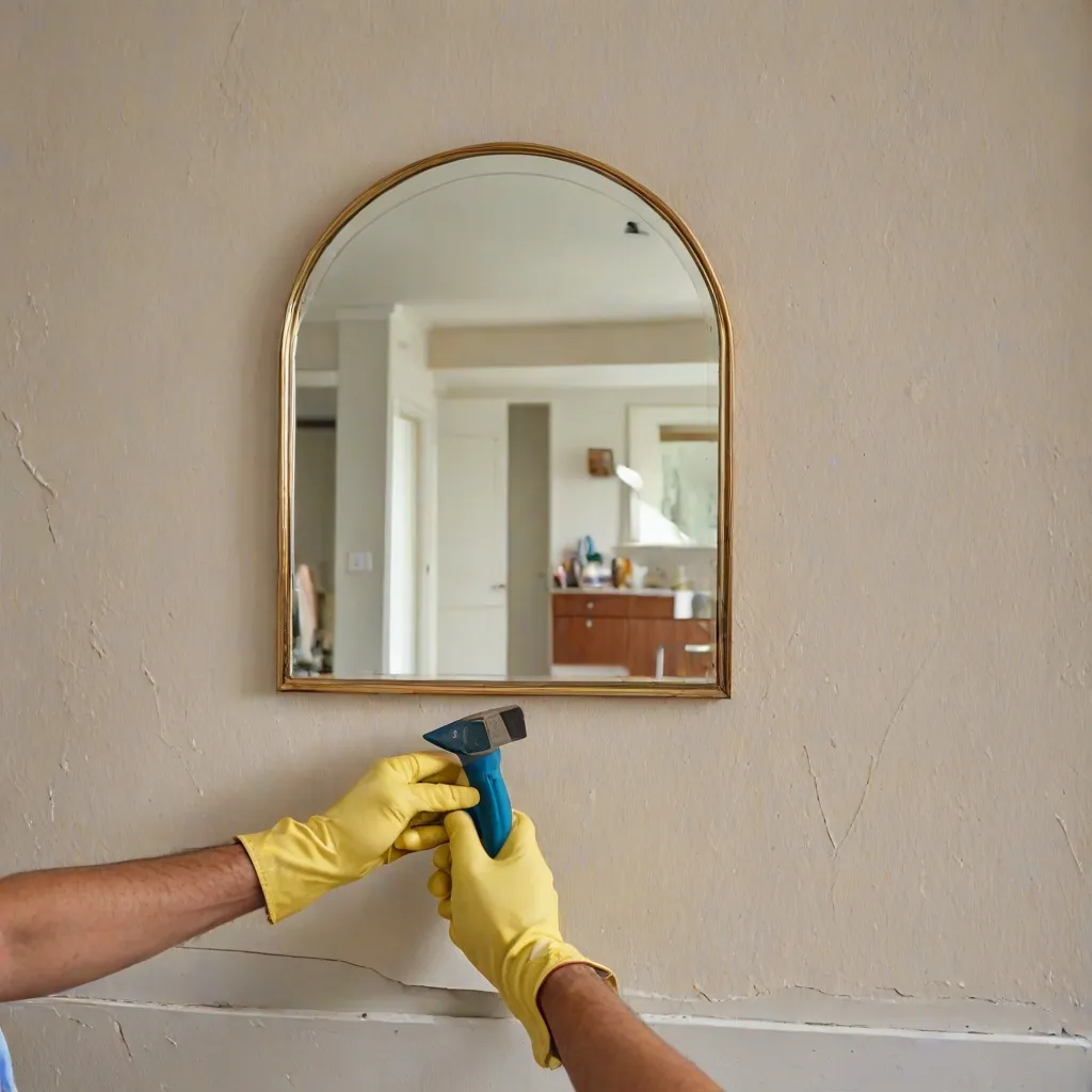 Jak odkleić lustro od ściany: bezpieczne metody